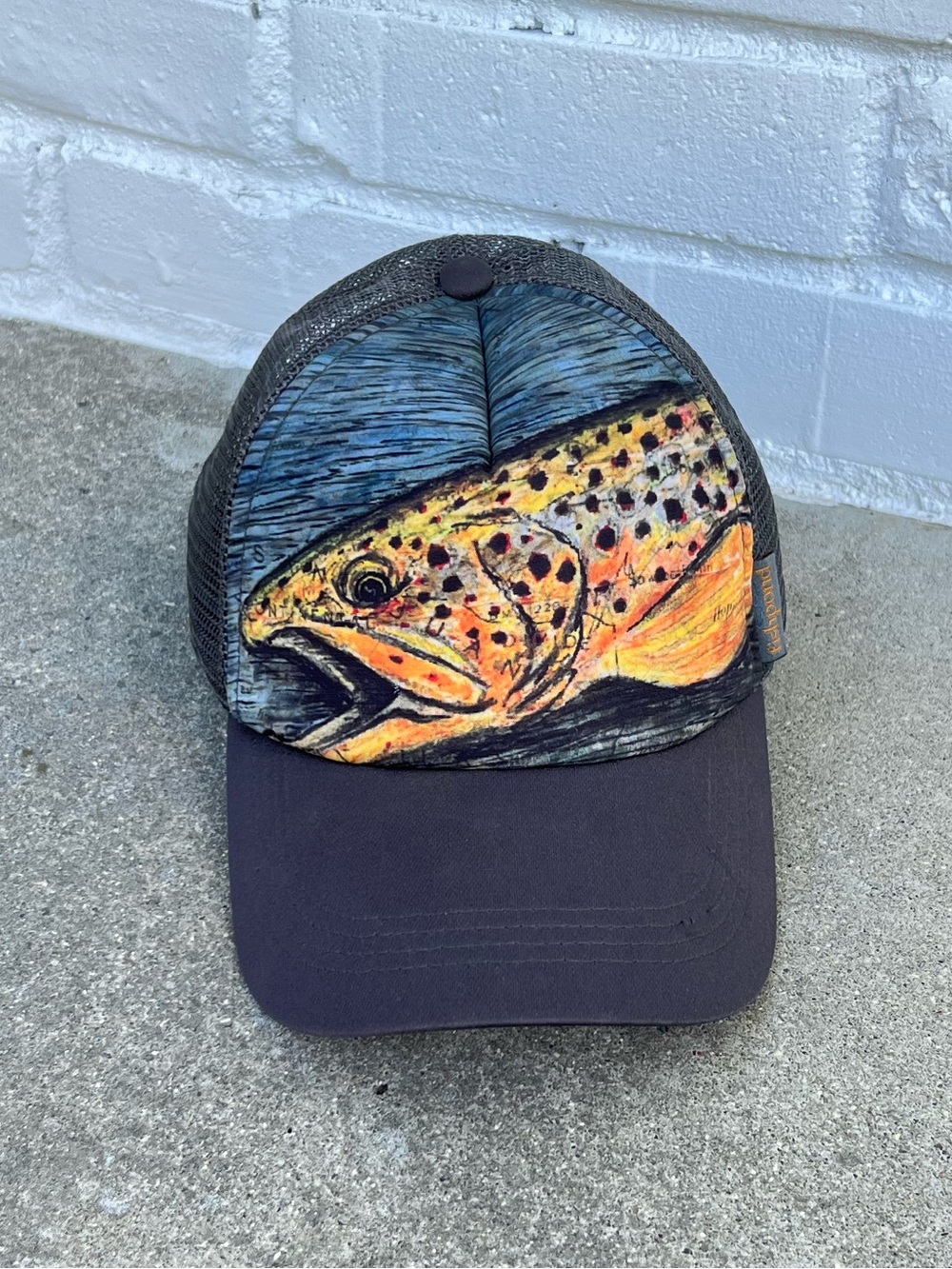 Fishpond Trucker Hat Trout Design